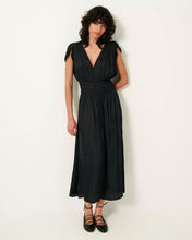 Load image into Gallery viewer, Galiane Long Smocked Dress Black
