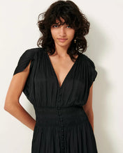 Load image into Gallery viewer, Galiane Long Smocked Dress Black
