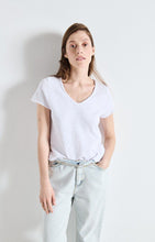 Load image into Gallery viewer, Sonoma V Neck T-Shirt in White

