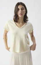 Load image into Gallery viewer, Sonoma V Neck T-Shirt in Vanilla Vintage
