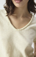 Load image into Gallery viewer, Sonoma V Neck T-Shirt in Vanilla Vintage
