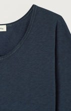 Load image into Gallery viewer, Sonoma Long Sleeve V-Neck T Shirt in Navy Blue Vintage
