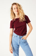Load image into Gallery viewer, Sonoma Round Neck T Shirt in Vintage Cherry
