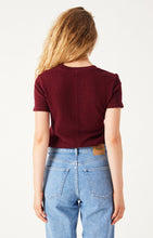 Load image into Gallery viewer, Sonoma Round Neck T Shirt in Vintage Cherry
