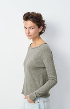 Load image into Gallery viewer, Sonoma Boat Neck Long Sleeve T Shirt in Heather Grey Grisch

