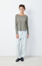 Load image into Gallery viewer, Sonoma Boat Neck Long Sleeve T Shirt in Heather Grey Grisch
