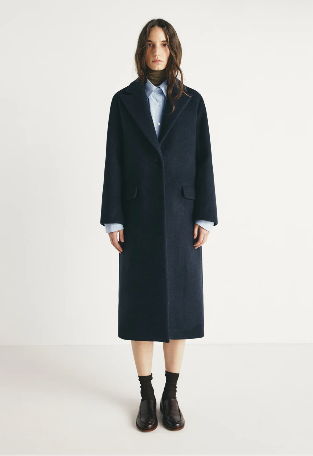 Milo Coat in Navy