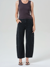 Load image into Gallery viewer, Marcelle Low Slung Cargo in Washed Black

