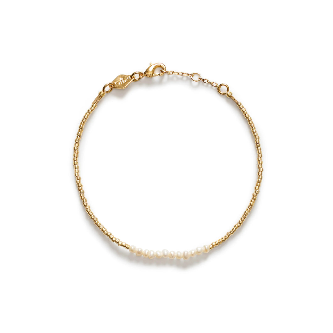 Slim Pearly Bracelet in Gold
