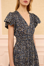 Load image into Gallery viewer, Lyria Cotton Dress in Midnight Bloom
