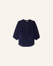 Load image into Gallery viewer, Savi Puff Sleeve Blouse in Indigo
