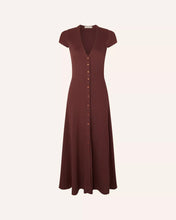 Load image into Gallery viewer, Nea Buttoned Midi Dress Burgundy
