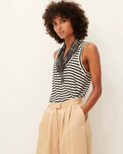 Load image into Gallery viewer, Dili Striped Tank Top in Sandblack
