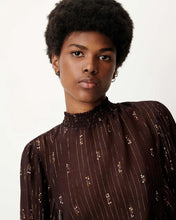 Load image into Gallery viewer, Duchess Smocked Blouse in Coffea Domiu
