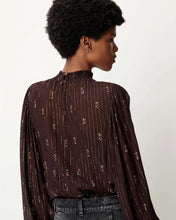Load image into Gallery viewer, Duchess Smocked Blouse in Coffea Domiu
