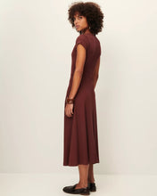 Load image into Gallery viewer, Nea Buttoned Midi Dress Burgundy

