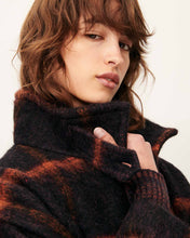 Load image into Gallery viewer, Paolino Shoulder Pleats Coat in Navy Rust
