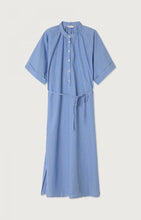 Load image into Gallery viewer, ZatyBay Dress in Aqua Stripes
