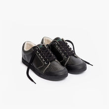 Load image into Gallery viewer, Low Top Crackled Leather in Black
