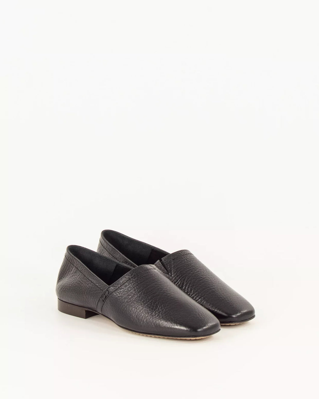 Ceza Slip on Shoes in Black Leather