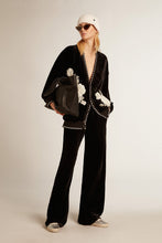 Load image into Gallery viewer, Brittany Jogging Pants in Black Velvet
