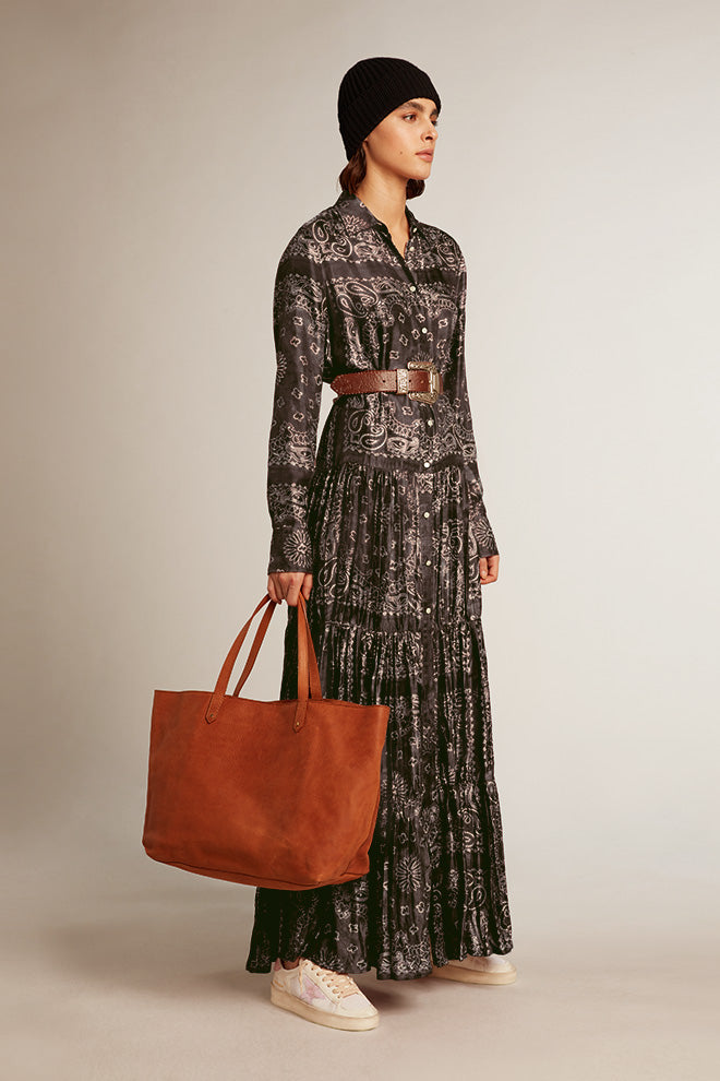 Golden W's Long Dress in Anthracite