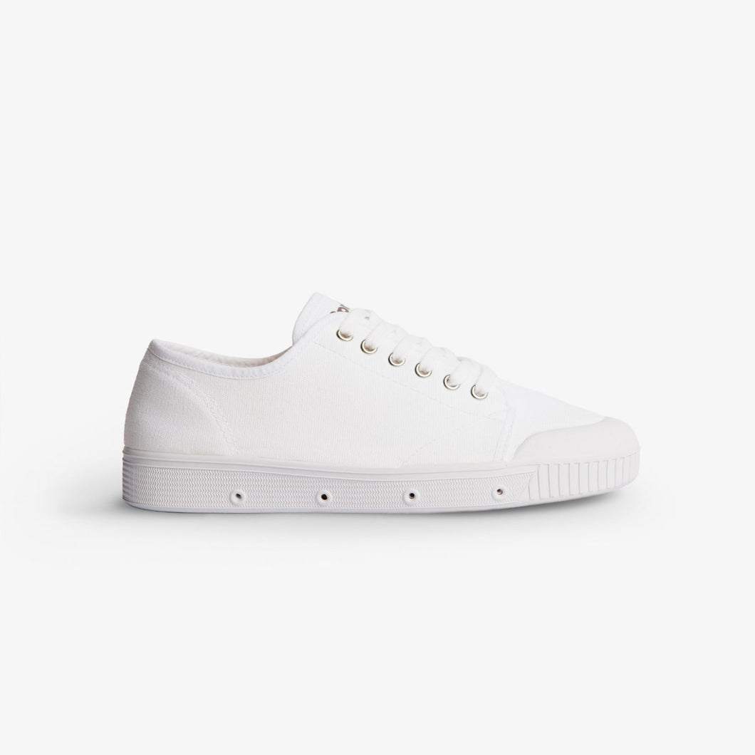 Low Top Canvas Trainers in White