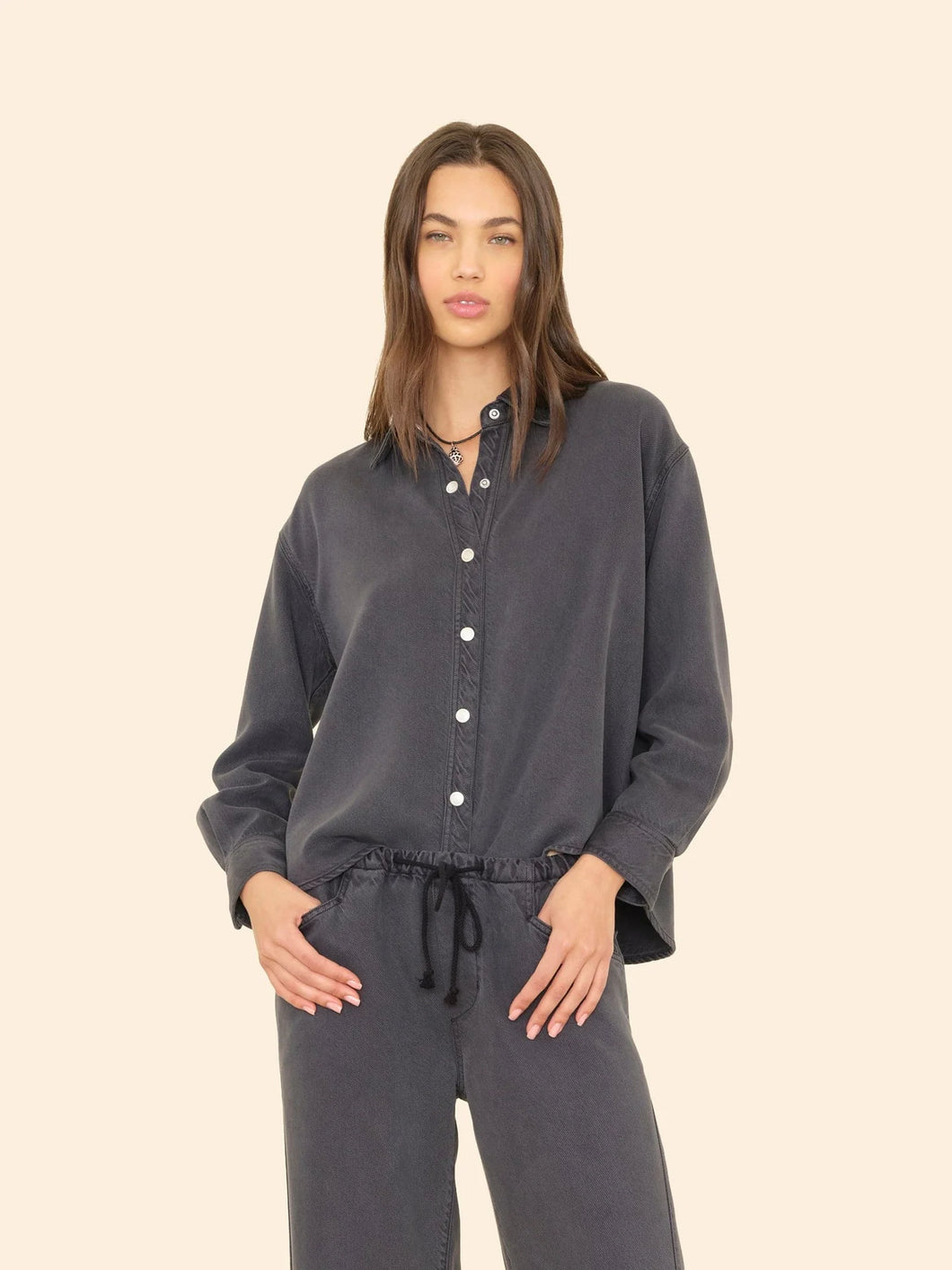 Gia Shirt in Almost Black