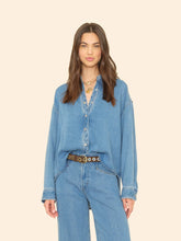 Load image into Gallery viewer, Gia Shirt in Voyage Blue

