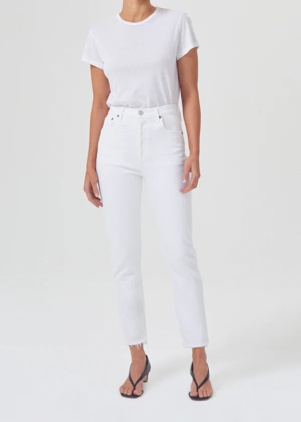 Riley Crop Jeans in Sour Cream
