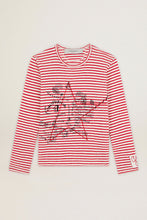 Load image into Gallery viewer, Golden W&#39;s Daya T-Shirt in Ecru/ Tango Red

