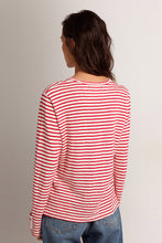 Load image into Gallery viewer, Golden W&#39;s Daya T-Shirt in Ecru/ Tango Red
