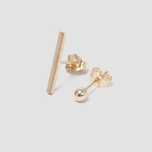 Load image into Gallery viewer, Dot Dash Stud Earrings in Gold
