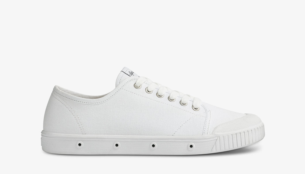 Low Top Canvas Trainers in White