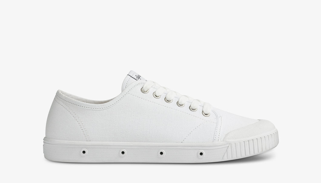 Low Top Canvas Trainers in White