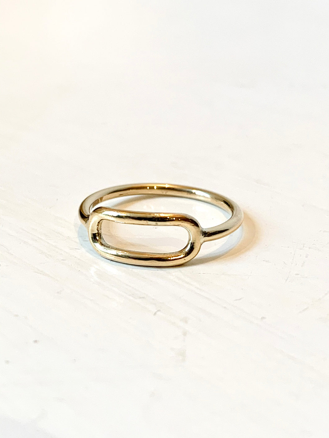 Letter Box Ring in Gold