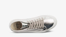 Load image into Gallery viewer, Lambskin High Top Trainers in Silver
