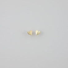 Load image into Gallery viewer, Mini Paper Heart Studs in Gold
