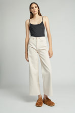 Load image into Gallery viewer, Denim Wide Pants in Dirty White
