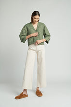 Load image into Gallery viewer, Denim Wide Pants in Dirty White
