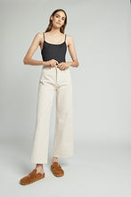 Load image into Gallery viewer, Denim Wide Pants in Dirty White
