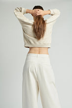 Load image into Gallery viewer, Wide Dress Pant with Pleat in Dirty White
