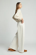 Load image into Gallery viewer, Wide Dress Pant with Pleat in Dirty White
