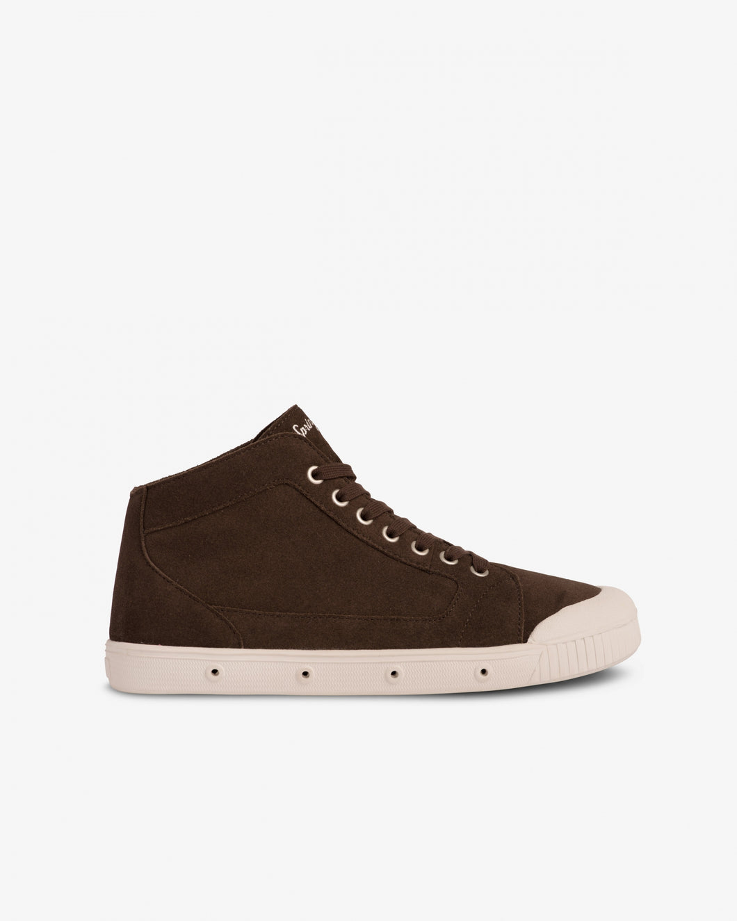 High Top Silky Suede Trainers in Chocolate