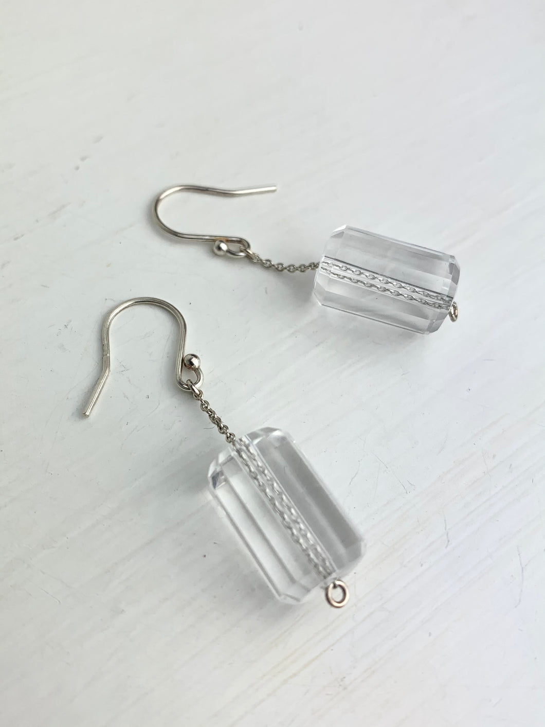 Facet Barrel Earrings