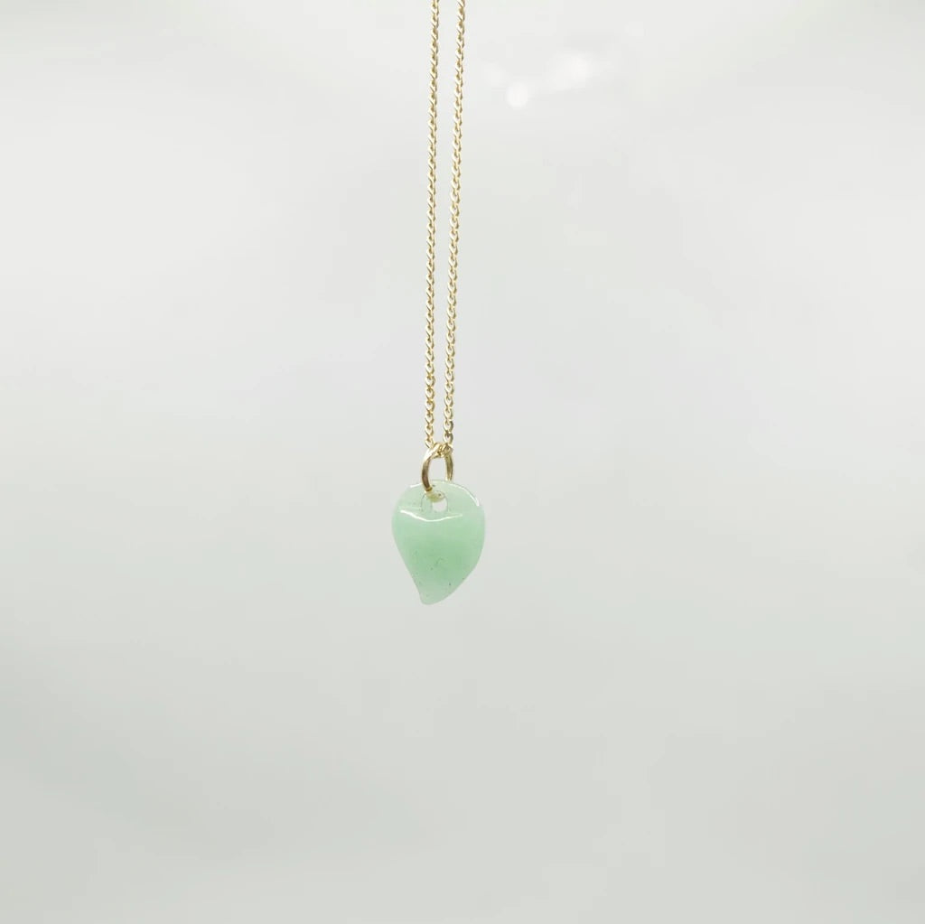 Gemstone Jade Necklace in Gold